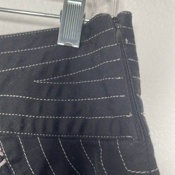 ARTKA Black Gray Embroidered Cotton Full Skater Mini Skirt Size XL / Medium - Picture 4 of 7